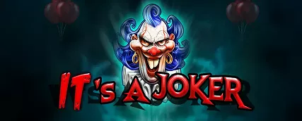 HeroSpin joker clown slot game banner with evil smile and glowing eyes